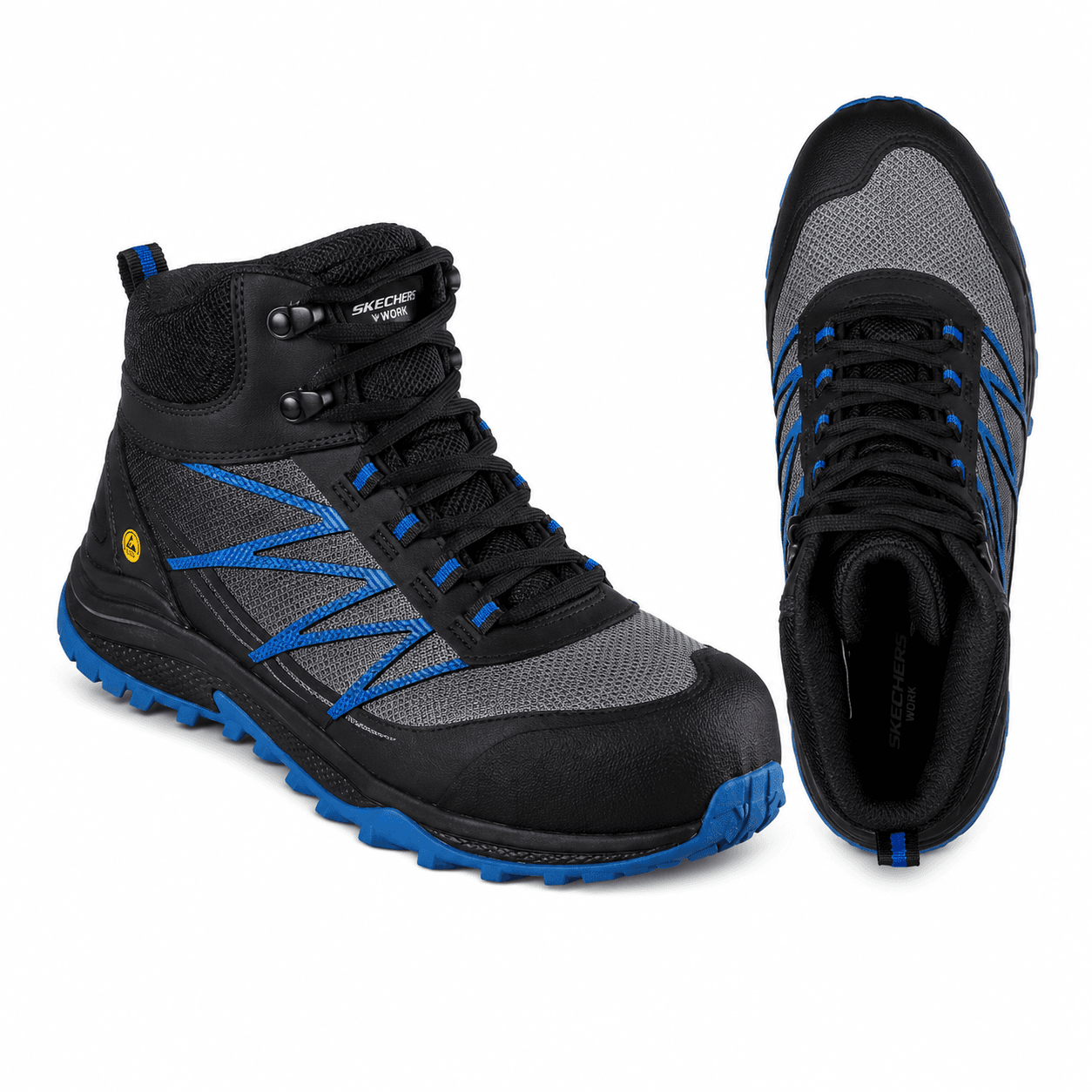 Skechers Work Puxal Firmle ESD Composite Toe Safety Boots – Black/Blue