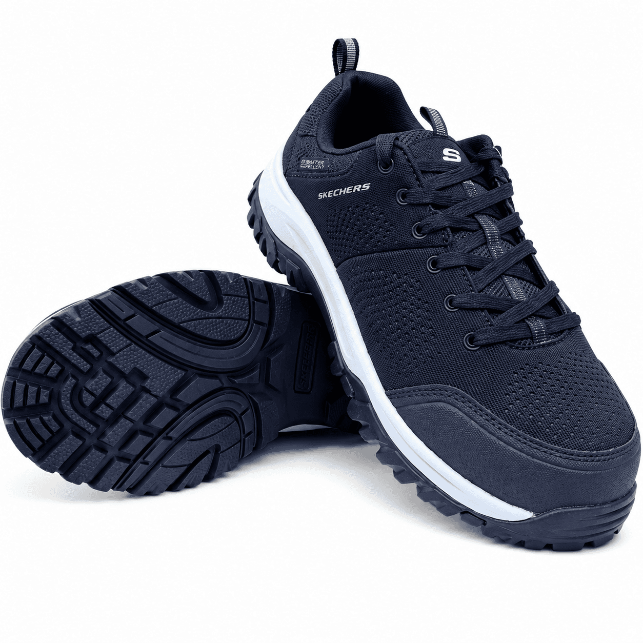 Skechers Work Safety Shoes – Black Lace-Up Work Footwear
