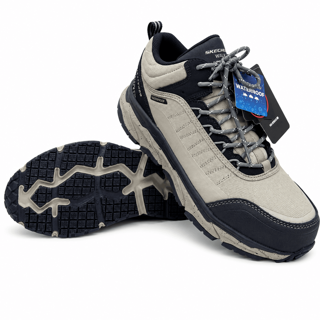 Skechers Work Waterproof Safety Shoes – Beige & Black