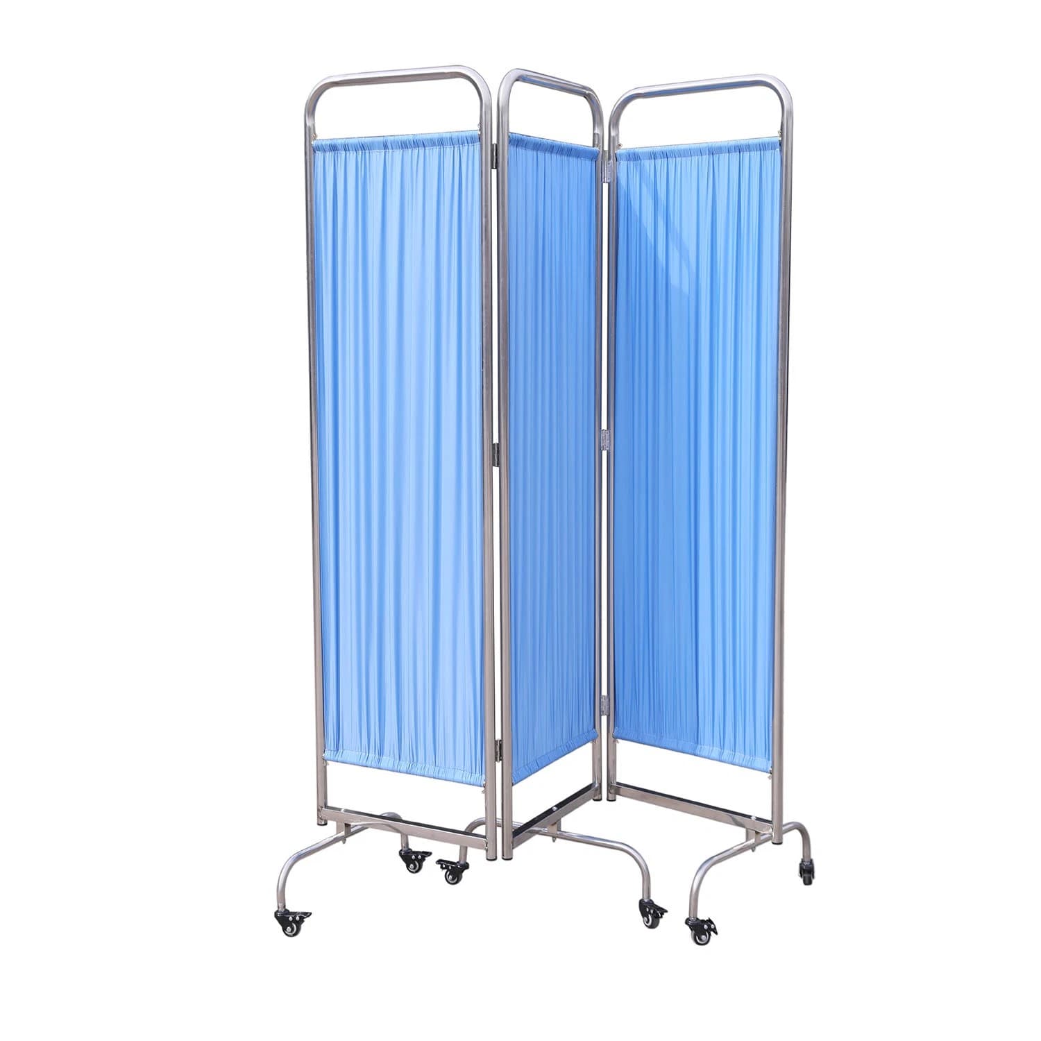 3 Panel Blue Folding Medical Privacy Screen